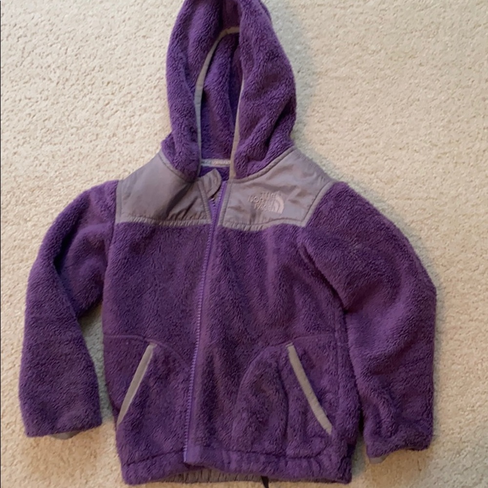 The north face fleece jacket hoodie girls size 3t